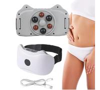 AMZCOM Masseur Abdominale électrique sans Fil, Masseur de Ventre pour Les regle et maigrir, Ceinture Amincissante Chauffante Ventre Plat Instrument De Pétrissage pour Digestion, Soulagement Douleur