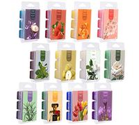 Amzeeniu Fondants Parfumés 12 Paquets Cire de Bougie Parfumée Cire de Soja Naturelle pour Brûle Parfum Parfumée Cire Cadeau de Anniversaire La Saint-Valentin la Noël Bougie Parfumée Ensemble Cadeau