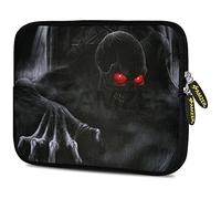 Amzer Alien Housse en néoprène Doux pour Ordinateur Portable Motif crâne 7,75"/19,7 cm - Crâne/Yeux Rouge