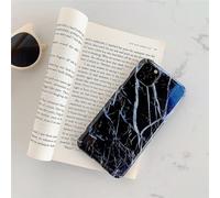 AMZER Coque Compatible avec iPhone 11 (6,1") Motif Marbre Slim Glossy Design HD Noir Bleu