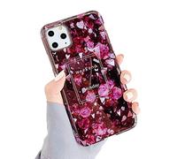 AMZER Coque Marbre Compatible avec iPhone 11 (6,1") Slim Glossy Cover Design HD - Rouge Violet