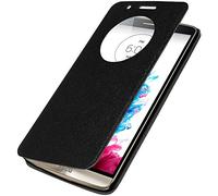 Amzer Coque Portefeuille Coque Housse Etui Folio Quick Circle View pour LG G3 D855 - Noir