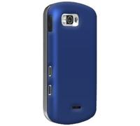 Amzer Coque simple à clipser avec protecteur d'écran pour Samsung Moment M900 (bleu chromé)