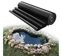 AMZERO Bache Bassin Exterieur 1400 x 2050 cm Évacuation d'eau Bache Bassin Exterieu Plier Inodore pour Bassins à Poissons, Fontaines, Jardins Aquatiques, Noir