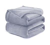 AMZERO Plaid Canape 120 x 150 cm Doux Plaid Jeté de Canape Super Doux et Chaud Léger pour Canapé Ou Lit, Toutes Les Saisons, Gris argenté