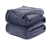 AMZERO Plaid Canape 120 x 150 cm Doux Plaid Jeté de Canape Super Doux et Chaud Léger pour Canapé Ou Lit, Toutes Les Saisons, Gris Foncé