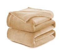 AMZERO Plaid Canape 145 x 170 cm Doux Plaid Jeté de Canape Super Doux et Chaud Léger pour Canapé Ou Lit, Toutes Les Saisons, Chameau