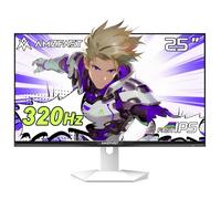 Amzfast 24.5 Pouces Ecran PC Gamer- 320Hz/240Hz, FHD 1920x1080, Fast IPS Écran, 1ms MPRT, 120% sRGB, Anti-Lumière Bleue, HDR, Adaptive Sync, VESA 100x100, HDMI 2.0x2/DP 1.4x2, Blanc - AMZG25F6F