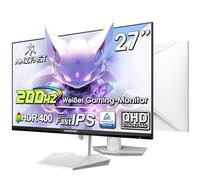 Amzfast 27 Pouces Ecran PC Gamer- 200Hz, QHD 2560x1440, Fast IPS Écran, 1ms MPRT, 95% DCI-P3, 130% sRGB, Anti-Lumière Bleue, HDR, Adaptive Sync, VESA 100x100, HDMI 2.0x2/DP 1.4x2, Blanc - AMZG27F6Q