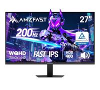 Amzfast Écran PC Gamer 27 Pouces Plat 200Hz/QHD 2560x1440, Fast IPS Moniteur, sRGB 132%, HDR 450cd/m², Haut-parleurs Intégrés, 1ms MPRT, VESA 100X100, HDMI 2.0/DP 1.4 - AMZG27F5Q