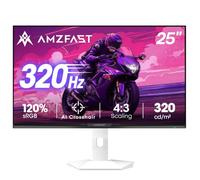 Amzfast Ecran PC Gaming 24.5 Pouces 320Hz/FHD Blanc Ecran PC Gamer 240Hz 1920x1080, Fast IPS Écran, 1ms MPRT, 120% sRGB, Eyes-Care, HDR, Adaptive Sync, VESA 100x100, HDMI 2.0x2/DP 1.4x2 -AMZG25F6F