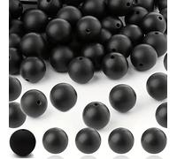 AMZfishing® 100x Perles en Caoutchouc Pêche 10mm Noir | Rubber Beads | Perles Stopper en Caoutchouc | Accessoires de Pêche | Stopper en Caoutchouc | Stopper Gomme | Perles Stopper Pêche (100, 10mm)