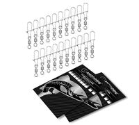 AMZfishing 20x Émerillons de pêche avec Fast-Lock | Agrafe émerillon pêche | Assortiment d'émerillons | Set d'émerillons | Émerillons de pêche | Émerillons pêche | Kit d'émerillons de pêche (20, 8)