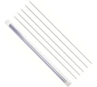 AMZfishing 5 x aiguille d'appât XL avec étui | aiguille à ver | aiguille à vers watt | aiguille d'appât | aiguille d'appât pour vers | aiguille de ver corde | aiguille d'appât creuse | aiguilles de