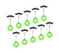 Amzfishing® Bouchon en caoutchouc ovale ou rond en 3 tailles | Butée de pose | Stopper pêche | Butée de corde | Butée en silicone (10, ovale)