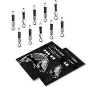 AMZfishing Feeder Quick Change Swivel | Method Feeder | Pêche à la pêche | Émerillons de pêche | Pêche au feeder | Accessoires d'alimentation (60 pièces, D : lot (20 pièces toutes les 3 tailles))