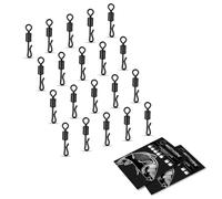 AMZfishing® Lot de 20 émerillons à changement rapide | Émerillons à changement rapide | Émerillons de carpe | Émerillons de pêche | Émerillons de pêche (20, c : #8)