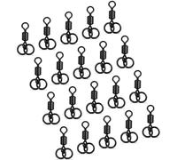 AMZfishing® Lot de 20 émerillons à double anneau | Pêche à la carpe | Accessoires de pêche à la carpe | Accessoires de pêche | Accessoires de pêche | Émerillons de pêche à la carpe (20 pièces, d : #7)