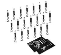 AMZfishing Lot de 20 émerillons de pêche à changement rapide Feeder - Accessoires de pêche - Émerillons de pêche - Accessoires de pêche (a : #S, 20 pièces)