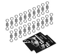 AMZfishing Lot de 20 émerillons de pêche Power | Assortiment de tourbillons | Kit de tourbillons | Émerillons de pêche | Kit d'émerillons de pêche | Accessoires de pêche (Diamant 20, 12)