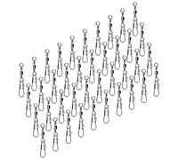 AMZfishing Lot de 40 émerillons de pêche avec mousquetons de sécurité | Assortiment de tourbillons | Kit émerillons de pêche | Émerillons de pêche | Set d'émerillons de pêche | Accessoires de pêche