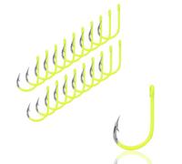 AMZfishing Lot de 40 hameçons à truite actifs UV affûtés au laser - Idéal pour la pâte à truite et les appâts naturels | Hameçons truites | Hameçons truites | Leurres de pêche pointus (jaune : 10 x