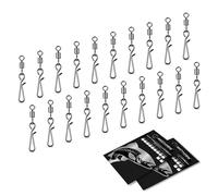 AMZfishing NOUVEAU 20x Powerwirbel avec clip à changement rapide | Quick Change Snap | Moulinets de pêche | Accessoires de pêche | Assortiment de moulinets (20 pièces, i: #12+00 (4kg))