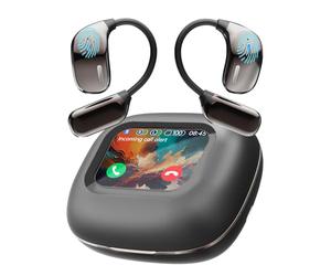 AMZISH Écouteurs de traduction AI en temps réel 144 langues, écran tactile LCD ouvert sans fil, écouteurs traducteurs audifonos anglais espagnol, avec appareil de traduction APP