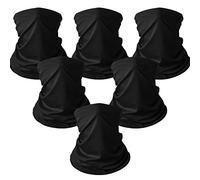 AmzKoi Lot de 6 bandanas multifonctionnels sans couture avec protection UV pour la randonnée, l'équitation, la moto
