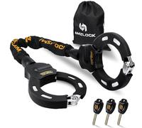 AMZLOCK Cadenas Trotinette Electrique, Antivol Trottinette Électrique Lourd de 8mm, Chaine Velo Antivol avec Clé et Sac de Rangement, Antivol Menotte pour Scooters/Bicyclettes/Motos Électriques