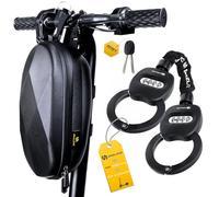 AMZLOCK Cadenas Trotinette Electrique, Cadenas Code À 4 Chiffres, Antivol Menotte avec Sac Étanche, Antivol de Vélo Lourd et Anti-Vol, 65CM