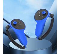 AMZLORD 1 paire de housses de protection en silicone pour contrôleurs, poignées antidérapantes, panneau gauche + droit avec sangle réglable, anti-chute pour accessoires Meta Quest 3 VR