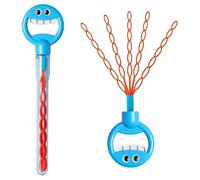 AMZLORD 32 Trou Souriant Face Bubble Wand Bubble Stick Bulle Blow Blower for (Bleu)