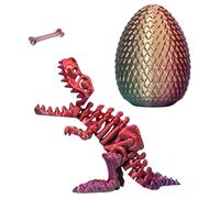 AMZLORD 3D Imprimé Dinosaur Dragon Dragon de décoration de Joint Mobile avec modèle articulé Indominus Rex Big-Bouche Dinosaure modèle Tyrannosaurus Rex Fossile Dragon 3D des Adultes crâne