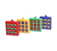 AMZLORD 4 pièces/Ensemble Petits Jouets de Jeu Classiques avec Porte-clés Mini Tic Tac Toe Porte-clés coloré Portable Cadeau de fête d'anniversaire pour Les Enfants