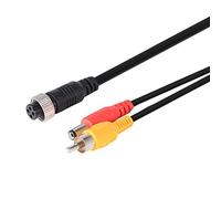 AMZLORD - Adaptateur de câble d'extension tête d'aviation vers RCA mâle DC mâle, convertisseur de Ligne d'extension à 4 Broches pour caméra DVR