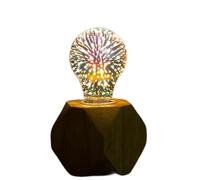 AMZLORD Ampoule de feu d'artifice, E27 4,5 W 125 lm Vintage E-dison 3D Effet étoilé Ampoule LED à filament de verre argenté, décoration brillante d'étoile pour décoration de Noël, AC 85-265