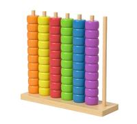 AMZLORD Color Matching Stacking Puzzle with Racks Rings Bead Sequencing Color Matching Toy Fit 2 Players Competitive Tabletop Brain Teaser for Family Night (A)