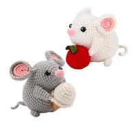 AMZLORD Kit de démarrage au Crochet Animal: poupée Souris avec Yeux en Fil