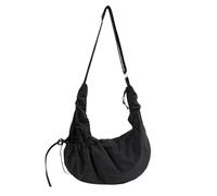 AMZLORD Korean Style Slouchy Women Crossbody Bag Soft Fabric Dumpling | Adjustable Strap Trend Casual Shoulder Commuter Lightweight Rounded