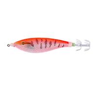 AMZLORD Leurre de pêche à la traîne Horizontal Brillant 11 cm/13,4 G Leurre de pêche à la turlutte Lumineux avec hameçons à crevettes en Bois Eging Hameçon de Poulpe Artificiel pour la pêche