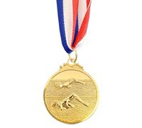AMZLORD Médaille de Natation en métal de 5 cm avec Ruban de Cou Médaille d'or/Argent/Bronze Médailles de 1ère/2ème/3ème Place pour Les compétitions de fête et de Course