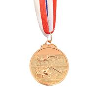 AMZLORD Médailles de récompense de Natation de 5 cm avec Ruban de Cou Médaille d'or/Argent/Bronze Médailles de 1ère/2ème/3ème Place pour Les compétitions de fête et de Course