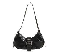 AMZLORD Sac à bandoulière en cuir PU Y2K pour femme, petite pochette avec sangle réglable, boucle plissée sous les bras pour les voyages et les déplacements domicile-travail