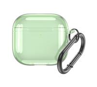 AMZLORD Transparent Protective Case Cover TPU TPU HOPPORT Protective Cover Skin with Carabiner Case Transparent Anti-Fall pour Apple AirPods 4 2024 Case de Chargement