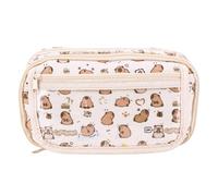 AMZLORD Trousse à Crayons Capibala avec Fermeture éclair, Jolie boîte à Crayons Kawaii pour Filles, Sac de Papeterie Portable, Sac à stylos pour Fournitures Scolaires et de Bureau