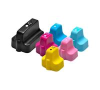 AMZMDGJK Cartouche à Encre Compatible Compatible avec 801 C8721ZZ C8771Z C8772ZZ C8773ZZ Travaille avec Photosmart 3108 3308 8238 C5188 C6188 C7188 Printers(1 Set 6 PCS)