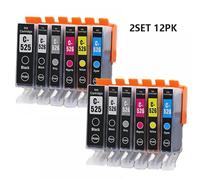 AMZMDGJK Cartouches d'encre Compatible avec IP4850 IX6550 MG5150 MG5250 MG6150 MG8150 MX885 MG5350 IMPRIMANTE ASW 3SET PGI525 CLI526(2set 12PK)