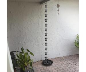 AMZOAKUD Chaînes de Pluie décoratives, Conception de Cascade élégante pour Jardin et abri, améliore l'esthétique extérieure