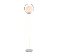 AMZOAKUD Lampadaire Lampadaire en métal avec Abat-Jour Boule de Verre et Base en marbre E27 lampadaire Moderne Lampe sur Pied pour Chambre Salon Lampe sur Pied (Couleur : Or Taille : 22 * 147cm)